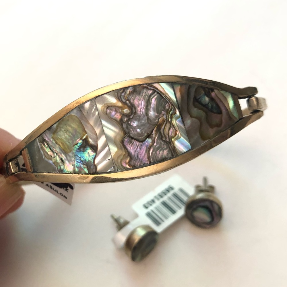 Alpaca Mexican Bracelet & Earrings Set NWT